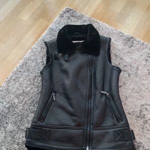 Michael (Kors) pleather vest with plush lining, size XXS